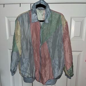 Vintage Blair Colorblock Silk Windbreaker Jacket Size Medium